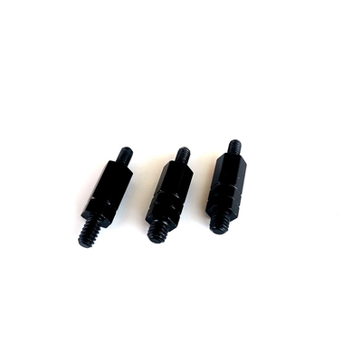 #4-40 Double Ended Threaded Hex Bracket For Chassis Connection Cold Forged M3 10mm Electrophoresis Black Hex Stud