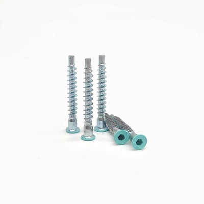 Countersunk Head Straight Repair Furniture Screws With Hexagonal Roller Coaster Thread