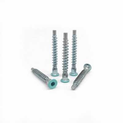 Countersunk Head Straight Repair Furniture Screws With Hexagonal Roller Coaster Thread