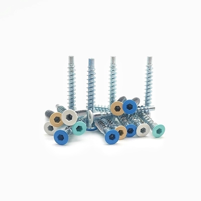 Thread Straight Repair Furniture Screws Countersunk Head Self Tapping Roller Hexagonal Inner Roller Thread