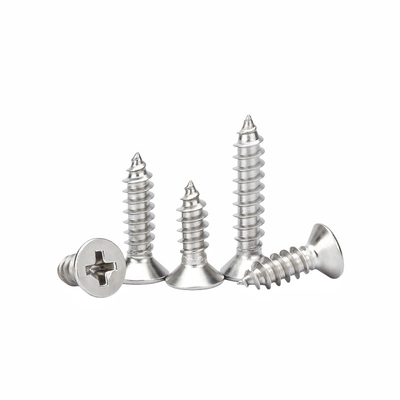 Custom Cross Countersunk Head Tapping Screws Flat Head Pointed Tail