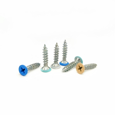 Countersunk Head Cross Self-Tapping Screws With Flat Head With Color Paint