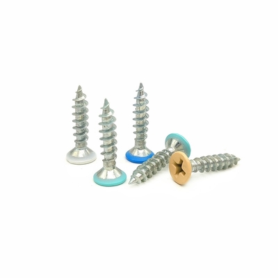 Countersunk Head Cross Self-Tapping Screws With Flat Head With Color Paint