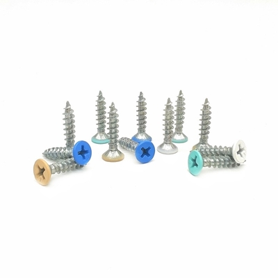 M20 Stainless Steel Cross Paint Self Tapping Screws Flat Head