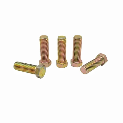 Processing Custom-Made Environment-Friendly Colored Zinc External Hexagon Bolt Galvanized Full-Threaded Hexagon Head Screws