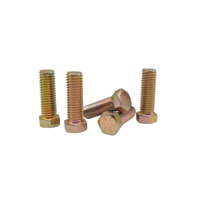 Processing Custom-Made Environment-Friendly Colored Zinc External Hexagon Bolt Galvanized Full-Threaded Hexagon Head Screws