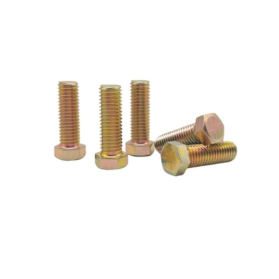 M10*30 Environmental Protection Color Zinc External Hexagon Bolt Electrophoresis Black Hexagon Full Tooth Screw