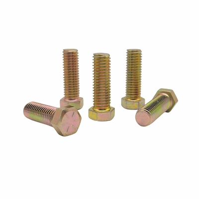 M10*30 Environmental Protection Color Zinc External Hexagon Bolt Electrophoresis Black Hexagon Full Tooth Screw