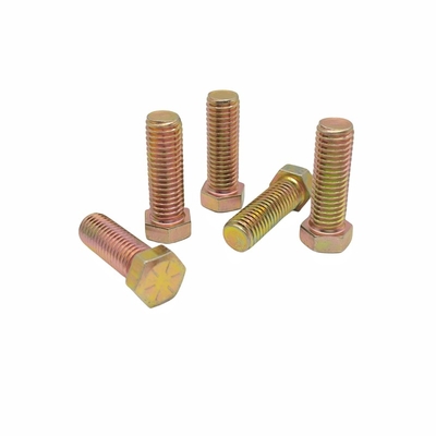 M10*30 Environmental Protection Color Zinc External Hexagon Bolt Electrophoresis Black Hexagon Full Tooth Screw