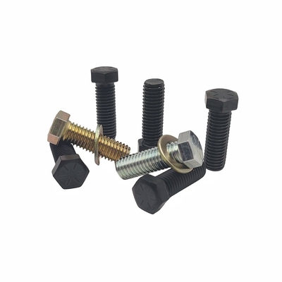 Factory Wholesale Environmental Protection Color Zinc Hexagon Bolt Electrophoresis Black Hexagon Full Tooth Screw.