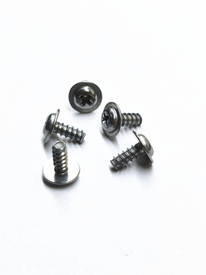 Zinc Nickel Alloy Phillips Screws Built In Cushion Screw Round Head With Self Tapping Screw