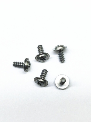 Zinc Nickel Alloy Phillips Screws Built In Cushion Screw Round Head With Self Tapping Screw