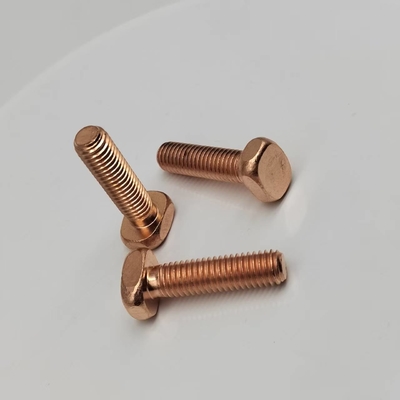 Square Head Red Copper Screws Mechanical Teeth Screws For Golf Carts