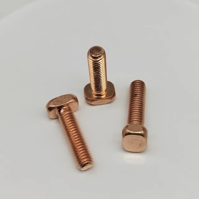 Square Head Red Copper Screws Mechanical Teeth Screws For Golf Carts