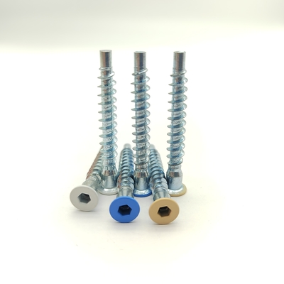Furniture Connecting Screws Hex Socket Countersunk Self-Tapping Zinc Coated DIY & OEM Different Colors
