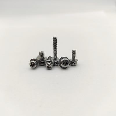 Phillips Pan Head Screws with Lock Washers Zinc Plated M4-M12