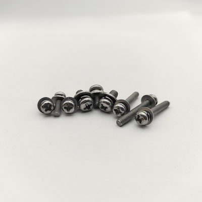 Phillips Pan Head Screws with Lock Washers Zinc Plated M4-M12