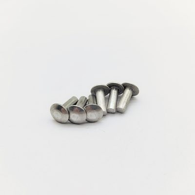 Light Industrial Solid Rivets - 6061 Aluminum - Truss Head - For Storage Shelving & Furniture - 3/16 & 1/4 Inch