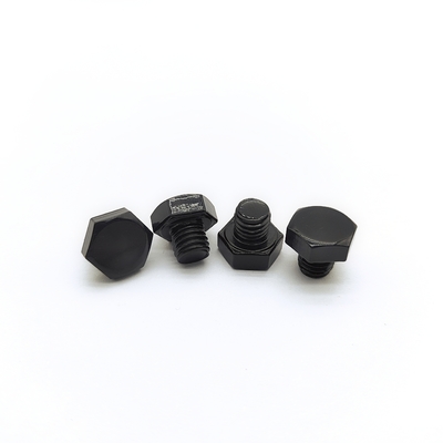 M8x1.25mm Stainless Steel Hex Bolt 12.3mm Black Electroplated