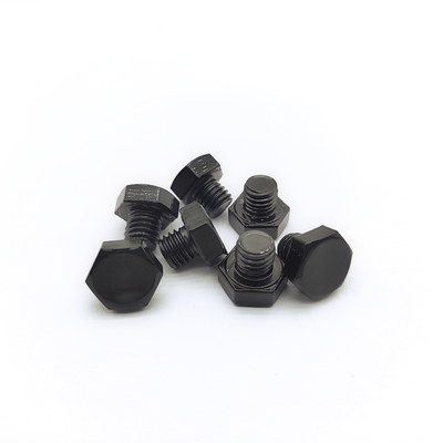 M8x1.25mm Stainless Steel Hex Bolt 12.3mm Black Electroplated