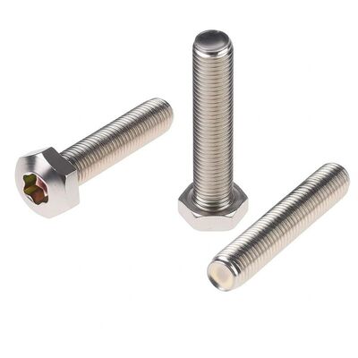 Car Accessories Stainless Steel Security Screws External Hexagon Anti Tamper Fasteners for Secure Automotive Assembly
