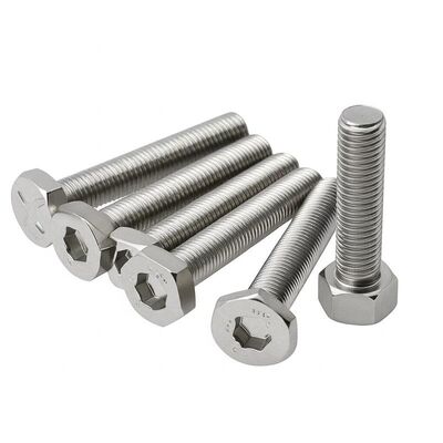 Customizable Thickness Stainless Steel Security Screws Offering External Hexagon Head Bolt and Good Tensile Strength for Industrial