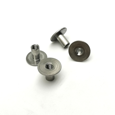 Collar Hollow Stainless Steel Rivet T Cap ANSI Standard 1.583g Weight 13x10mm Hollow Tubular Rivets Steel Bushing