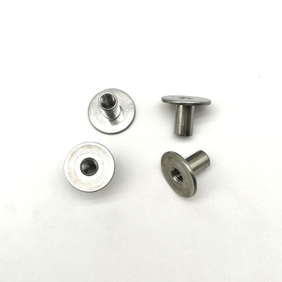 Collar Hollow Stainless Steel Rivet T Cap ANSI Standard 1.583g Weight 13x10mm Hollow Tubular Rivets Steel Bushing