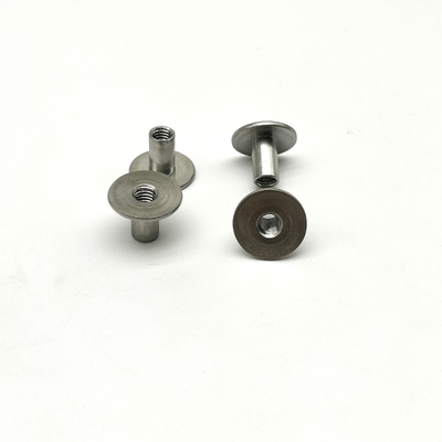 Collar Hollow Stainless Steel Rivet T Cap ANSI Standard 1.583g Weight 13x10mm Hollow Tubular Rivets Steel Bushing