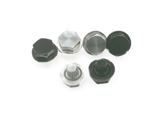 Black Aluminum Alloy Electrophoresis Hub Screws 6.8mm Head Height 6.4mm Thread Length