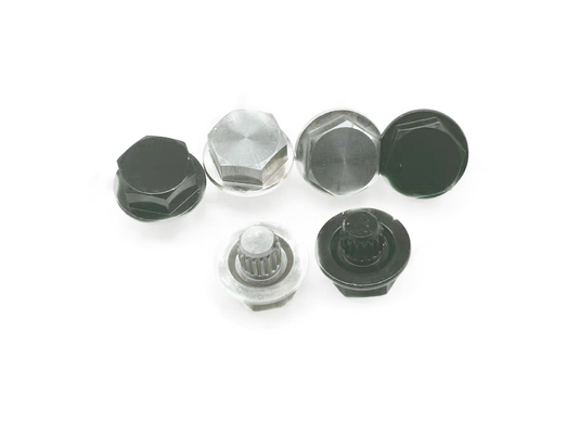 Black Aluminum Alloy Electrophoresis Hub Screws 6.8mm Head Height 6.4mm Thread Length
