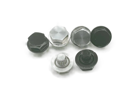 6.4mm Shank Length Wheel Hub Bolts Straight Flower Thread Direction Head Height 6.8mm