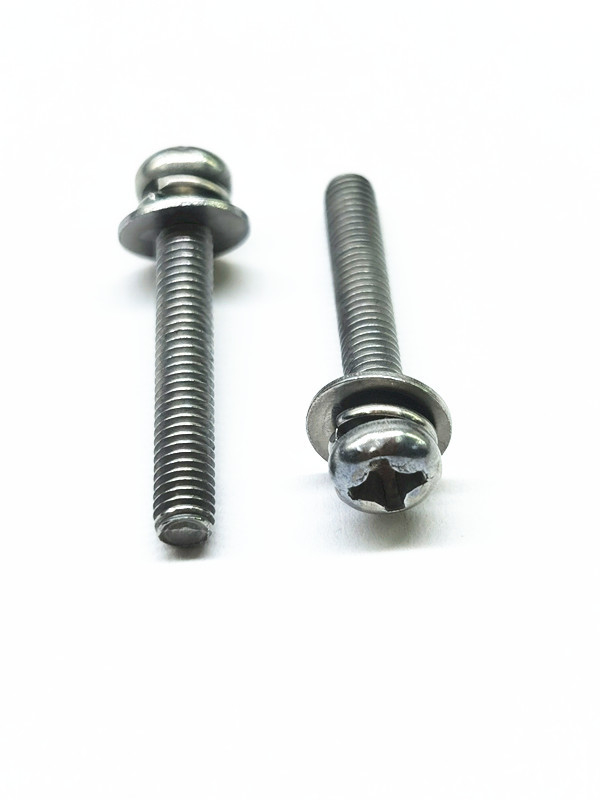 SEMS Carbon Steel Machine Screws Zinc Nickel Alloy Stainless Steel Original Color M4X16