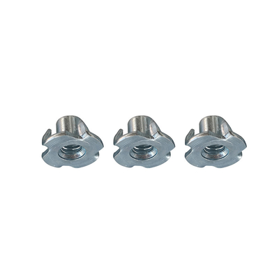 ZP YZ Black / Gray Phosphated Plated Steel T Nuts With 4 Prongs