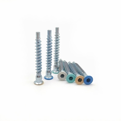 Countersunk Head Hexagonal Self Tapping Roller Thread Of Furniture Screws Galvanizing