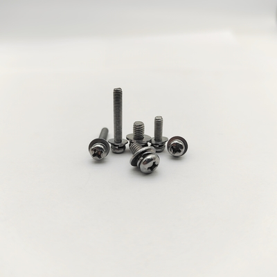 Phillips Pan Head Screws With Lock Washers Zinc Plated Spring + Flat Washer Included Anti-Loosening M4-M12