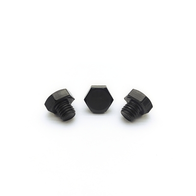 M8x1.25mm Stainless Steel Hex Bolt 12.3mm Black Electroplated