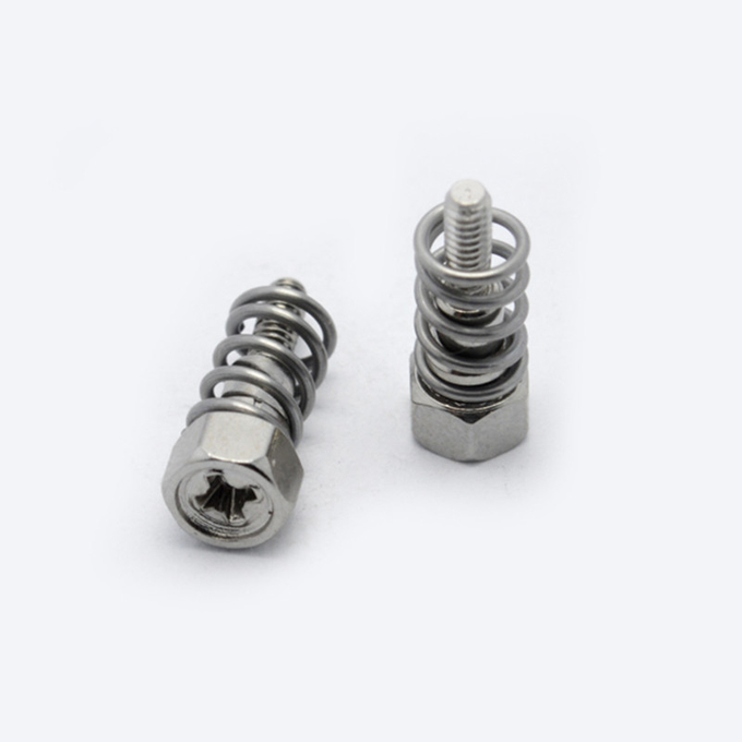 CPU Spring Loaded Set Screw , C1008 Stainless Steel Threaded Studs JIS